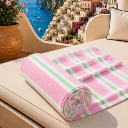 PETTI Artigiani Italiani - Microfibre Beach Towel, Beach or Pool Towel, Beach Towel, Large 90 x 180 cm, Millerighe 15