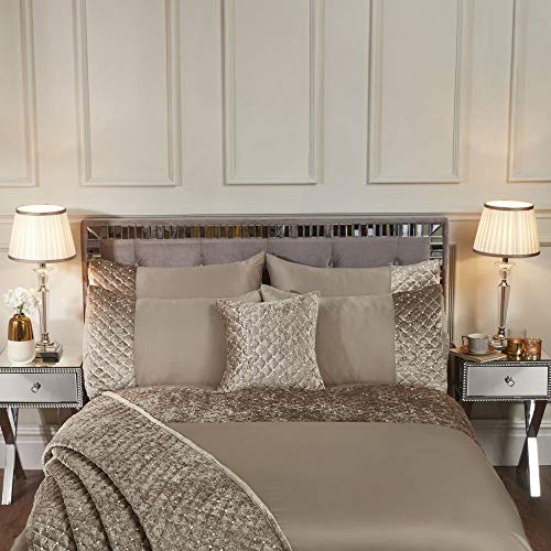 Emma Barclay Glamour - Quilted Sequin Velvet Duvet Set in Mink - Double Bed