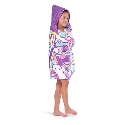 "Northwest Hello Kitty Let's Go Hooded Youth Beach Towel, 21"" x 51"",Cotton"