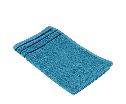 G??zze - Set of 4 Guest Towels, Berlin, 100% Cotton, 30 x 50 cm - Petrol