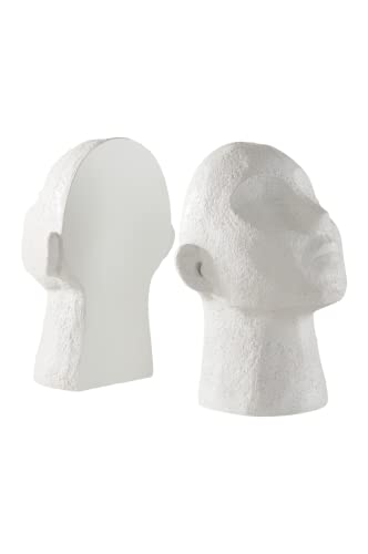 JOTEX Stargazing Bookends, Set of 2, Stylish and Strong Decorative Bookends, Natural White, 16 x 11 x 22.5 cm