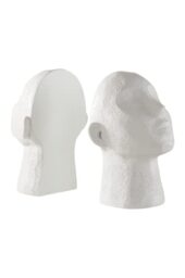 JOTEX Stargazing Bookends, Set of 2, Stylish and Strong Decorative Bookends, Natural White, 16 x 11 x 22.5 cm