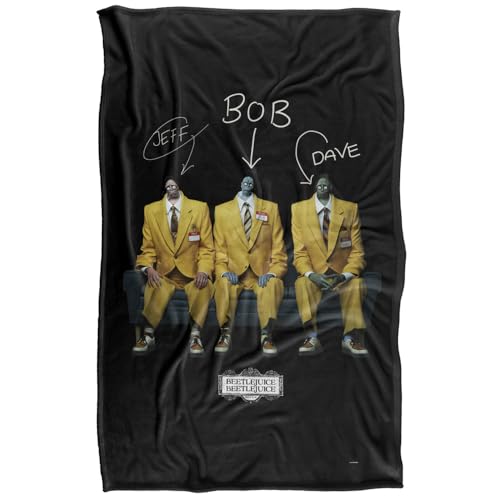 LOGOVISION Beetlejuice 2 (2024) Beetlejuice Beetlejuice Shrinker Group Silky Touch Super Soft Throw Blanket 91 x 147 Cm