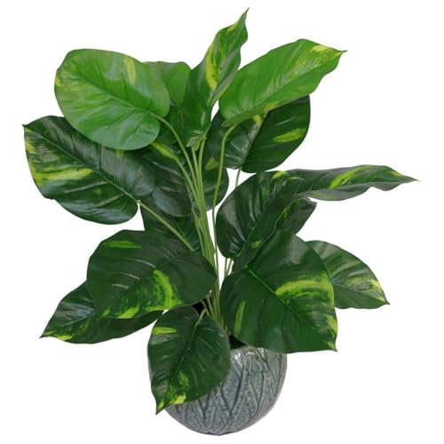 Leaf Design UK Realistic Large Artificial Foliage Plant with Pot Devils Ivy,60cm, Devils Ivy,60cm,AZ-FOLIAGE, Green