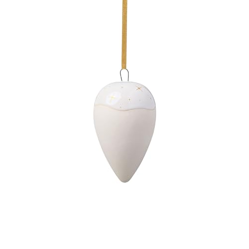 like. by Villeroy & Boch – Winter Glow ornament drops, Christmas decoration in Premium Porcelain, tree decoration