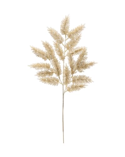 Gold Large Glitter Tip Christmas Tree Spray, 63cm Decorative Pick - Gold glitter tip spray, 63cm decorative Christmas tree pick for wreaths, garlands and festive arrangements