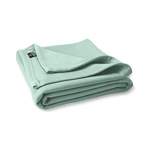 "MV Sport Lightweight Sweatshirt Blanket Throw ??? Warm & Cozy, Breathable Oversized Fleece Knit, Couch, Bed, Travel, Cold Nights, and Outdoors ??? Soft Light Weight Blanket 54"" x 84"" Ocean"