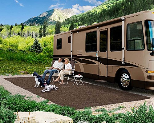 Prest-O-Fit Patio Rug Espresso Brown 6 Ft. x 15 Ft.