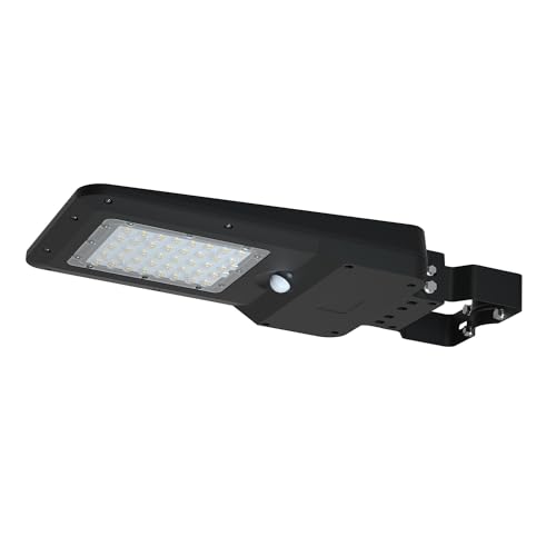 Velamp 25W (3000lm) Solar Street Light with Motion Sensor, Solar Powered Spotlight, 4000K Natural White Security Light for Outdoors, Parking Lots, Gardens, Yards, Businesses, etc... Waterproof IP65
