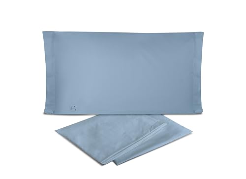 hermet Laura Biagiotti Plain 100% Cotton Percale Double Bed Sheet Set, 4-Piece Set, Top Sheet + Fitted Sheet + 2 Pillowcases