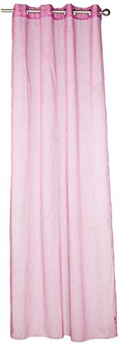 RIOMA Alejandra Curtain Voile, Fabric, Pink, 270 x 140 x 3 cm