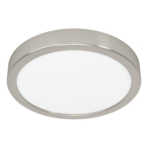 Eglo Connect.z Smart-Home LED Bathroom Ceiling Light Fueva 6-Z, Ø 21 cm, ZigBee, app and Alexa Voice Control, Light Colour (Warm White-Cold White), dimmable Ceiling lamp, Silver, IP44