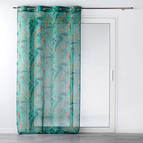 Douceur d'Intérieur, Eyelet Curtain 140 x 240 cm Sandblasted Panis Blue
