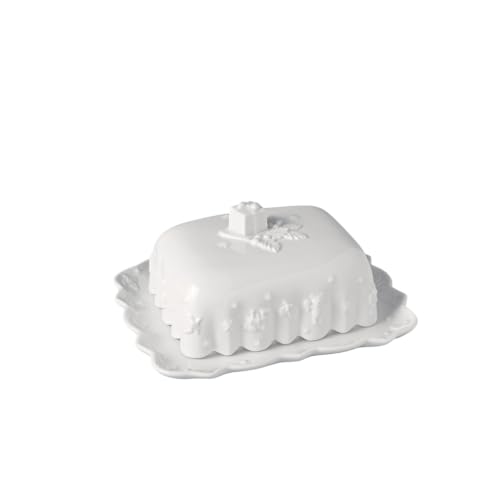 Villeroy & Boch ??? Toy's Delight Royal Classic butter dish white, dishwasher-safe, microwave-safe, Christmas jar for butter for breakfast, Christmas crockery, premium porcelain