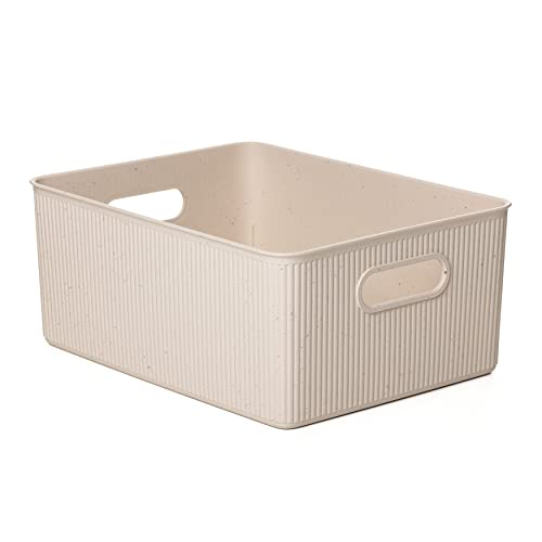 TATAY Storage Basket Ecohome BPA-Free Compact Versatile Design - Storage Basket Household - Capacity 15 L - Dimensions 29.4x38.5x16 cm - 100% Recycled Plastic - Integrated Carry Handles