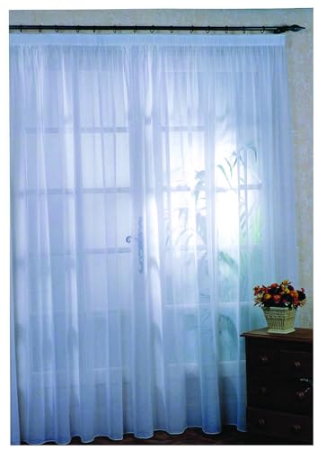 HomeMaison.com Net Curtain Sand Lead 240 x 240 cm White