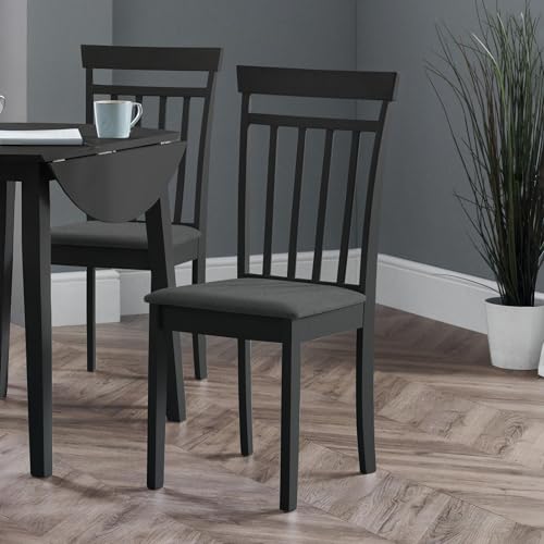 Julian Bowen Set Of 2 Coast Dining Chairs - Black