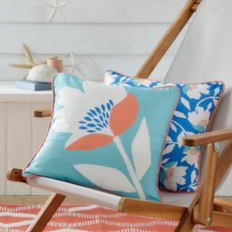 Fusion - Luna Outdoor - Water & UV Resistant Filled Cushion - 43 x 43cm in Duck Egg