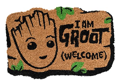 Grupo Erik Door Mat - Marvel Groot Gifts - 16.9 x 23.6 in - 43 x 60 cm Coconut Coir, Waterproof, Non Slip Door Mats Indoor & Outdoor - Baby Groot Marvel Gifts