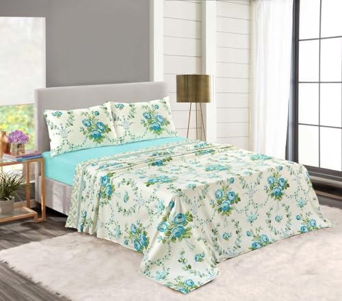 Kampala Hill 100% Brushed Cotton Olivia Floral Sheet Set