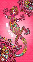 Miracle Home. Salamander Microfibre Towel, 100% Polyester, 75 x 145 cm, Pink 11809