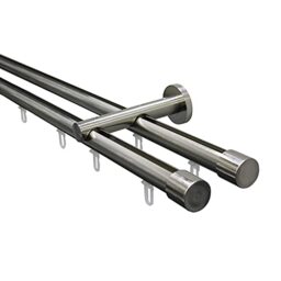 Gardinia ISA 20mm Stainless Steel Effect Curtain Poles