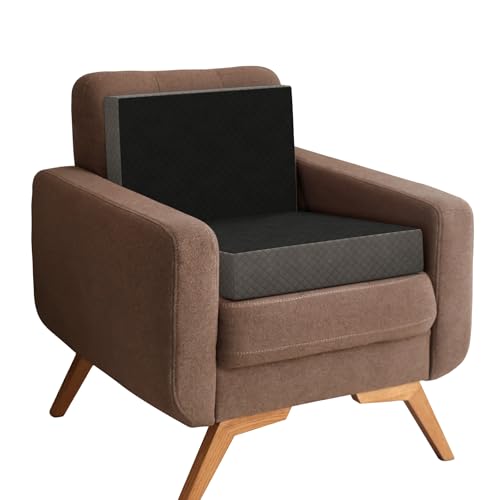 K??lbs Lumbar Support Recliner Cushion - Memory Foam Seat Cushion for Recliners & Back Support Pillow - Cushions for Elderly, Seniors, & Adults - 2-Piece Set - 4'' Thick, 13'' Backrest