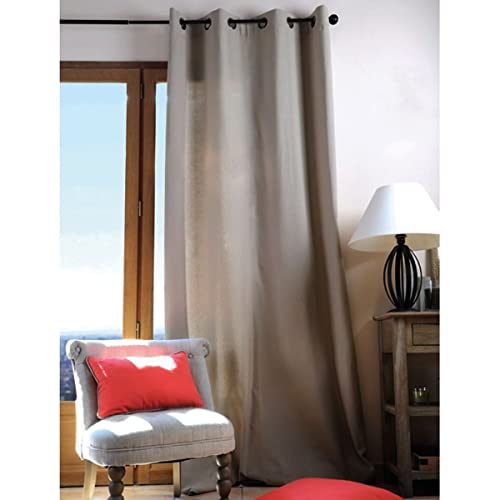 Stof Lovely Casa R61490001 Duo Blackout Curtain Plain Cotton Linen 240 x 135 cm