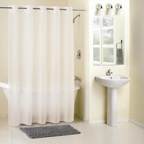 Hookless Shower Curtain, Ethylene Vinyl Acetate, Frosty, PEVA