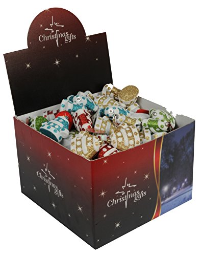 Christmas Gifts 01797 Christmas Decoration with 4-Assorted, 8 cm, 2 Pieces