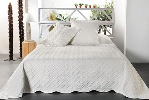 LINDER Bedspread 100% Polyester Beige 230 x 250 cm
