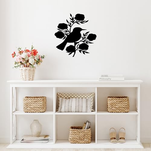 Stylish Black Decorative Metal Wall Accessory, 67 x 70 cm, 100% Metal (1.5 mm Thick), Easy Wall Mounting, Perfect for Modern Home Decor