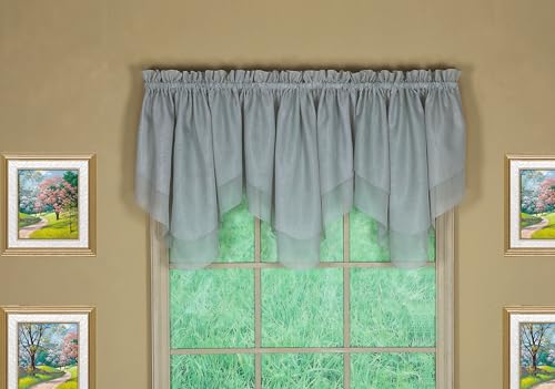 "Today's Curtain Emelia Original Voile Ascot 25"", Grey, 40"" W x 25"" L"