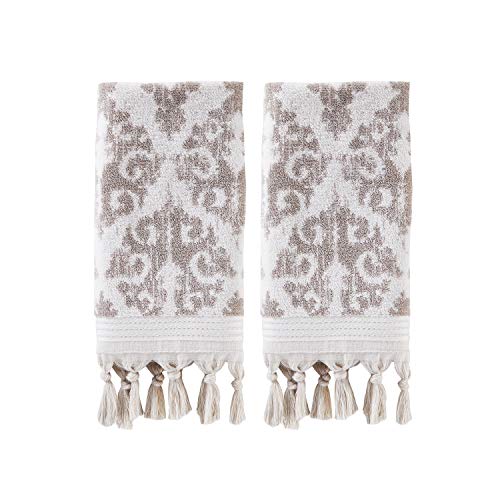 "SKL Home 100% Turkish Cotton Hand Towel Set, Taupe, 16""x26"""