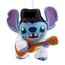 Hallmark Lilo & Stitch Hanging Ornament, Elvis Stitch Keepsake, Blue