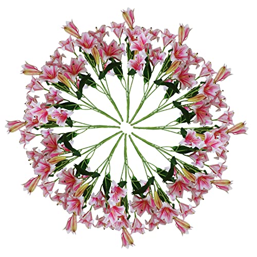 Leaf Large Artificial Stargazer Style Lily Plant