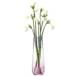 LSA International Dusk Vase H36cm Pink/Grey- 1 Unit - Mouthblown & Handmade Glass - Hand Painted - DU13