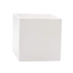 "Royal Imports Flower Acrylic Vases Cubes - Decorative Centerpiece for Home or Wedding - Non Breakable Plastic, 5"" - White"