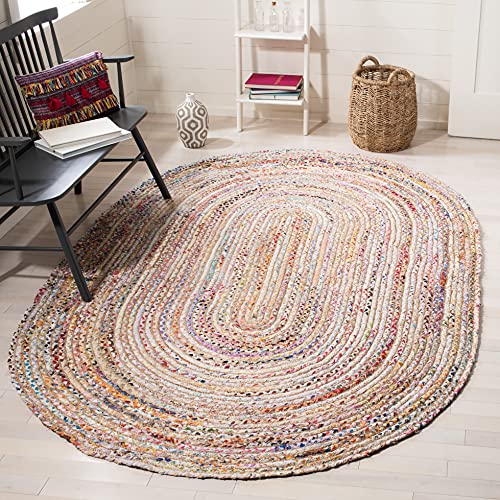 Safavieh Boho Rug for Living Room, Dining Room, Bedroom - Cape Cod Collection, Short Pile, in Multi, 90 x 152 cm
