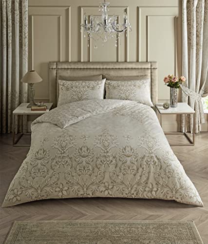 GC GAVENO CAVAILIA Jacquard Bedding Sets King Size, Cosy & Warm Printed Duvet Cover Set With Pillow Cases, Natural