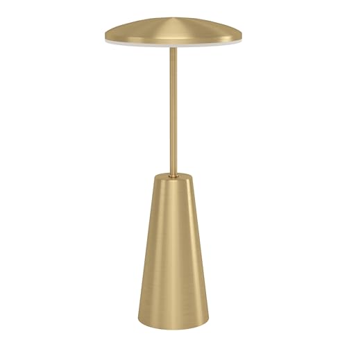 Eglo LED Outdoor Table lamp Piccola, Touch dimmable Bedside lamp with Adjustable Light Colour, Outside Garden Light, Balcony and Terrace Lighting, Metal in Brass, IP54
