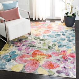 Safavieh Traditional Rug for Living Room, Dining Room, Bedroom - Lillian Collection, Short Pile, in Blue and Yellow, 200 x 300 cm