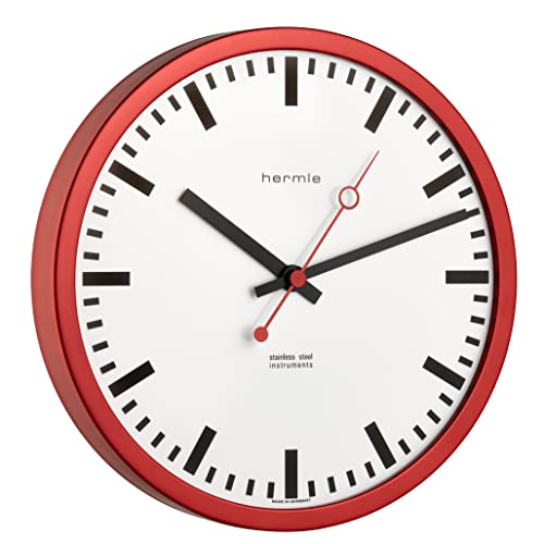 Hermle Station Clock 30471-362100 Quartz Red