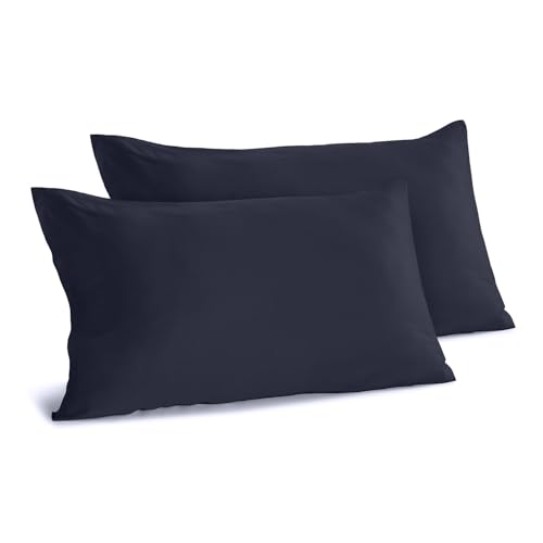Guzzini Classic – 2 Pillow Cases for Bed 50 x 80 cm in 100% Cotton Percale OekoTex Certified Fresh and Breathable, Cushion Cover with 15 cm Flap, Delicate, Soft and Cosy Bedding