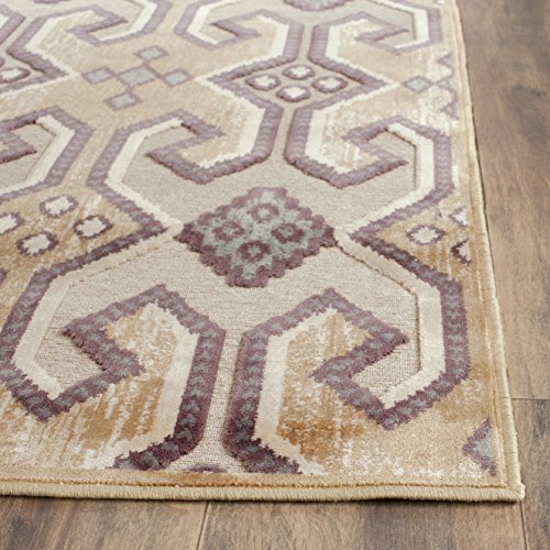 Safavieh Rana Area Rug, Woven Soft Viscose Carpet in Gold / Multi, 243 X 340 cm