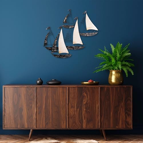 Hand-Painted Decorative Metal Wall Accessory, 90 x 74 x 8 cm, 100% Metal, Unique Colour Variations, Perfect for Home Decor & Art Lovers
