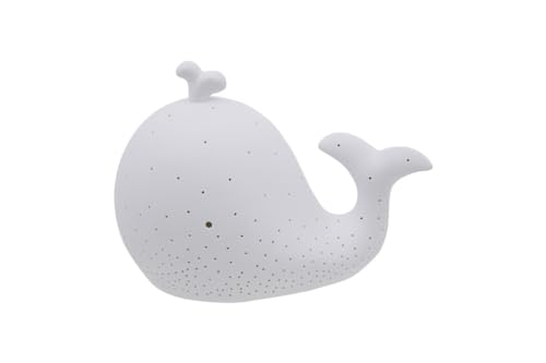 Premier Housewares Kids Whale Night Light Ceramic Figurine With Warm Glow Fun Night Light Soft Light For Night Time 12cm x 16cm x 22 cm