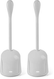 OXO Good Grips Compact Toilet Brush & Canister - Gray (Pack of 2)