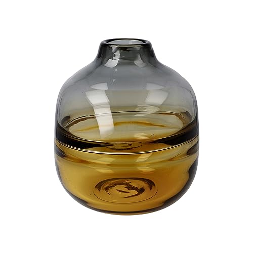 Goebel Vase, Glass, Brown, 16.5 x 16.5 x 19 cm
