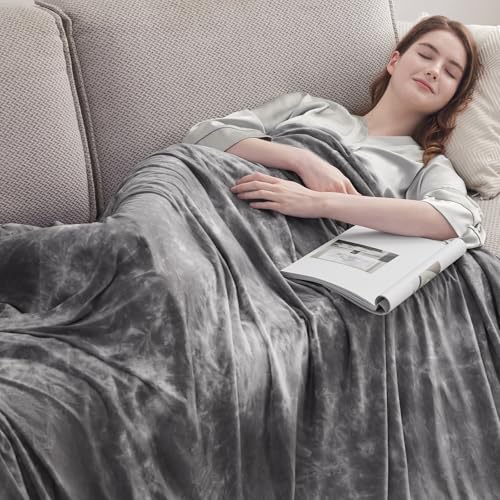 Guohaoi Cooling Blanket for HotSleepers - Arc-Chill Q-Max >0.5 Cool Fiber, 100% Oeko-Tex Certified, Summer Lightweight Throw Blanket, Absorbs Heat to Keep Body Cool for Night Sweats(90x108 Grey)